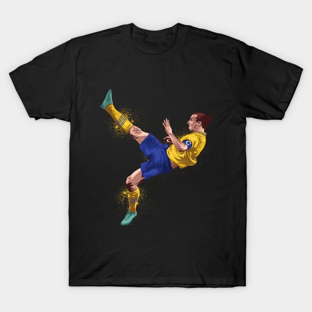 zlatan bicycle kick T-Shirt by siddick49